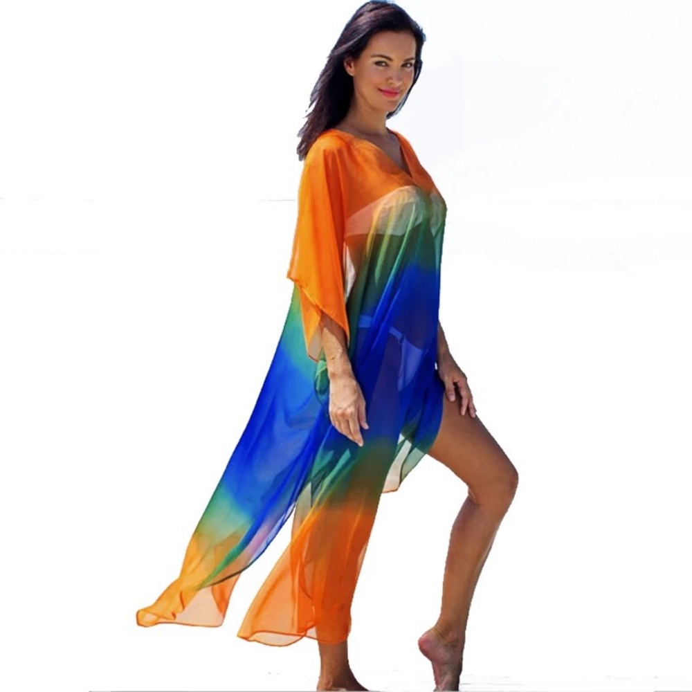 Cover up swimwear V-neck handmade.